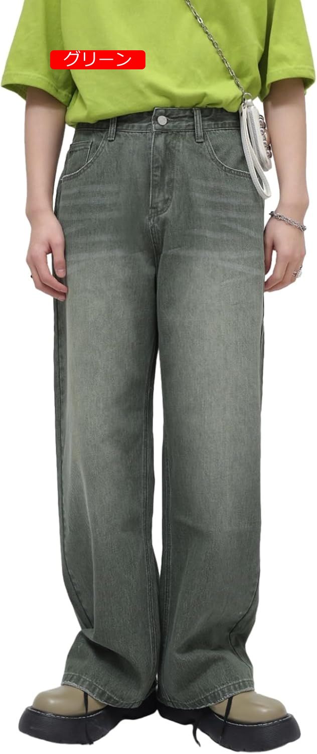 ジーパン デニムパンツ ズボン ロングパンツ メンズ 大人 男女兼用 ワイドデニム へやぎ ウォッシュ加工 厚い 立体裁断 ストリート系 大きいサイズ カッコイイ 秋用 春秋 バイカージーン