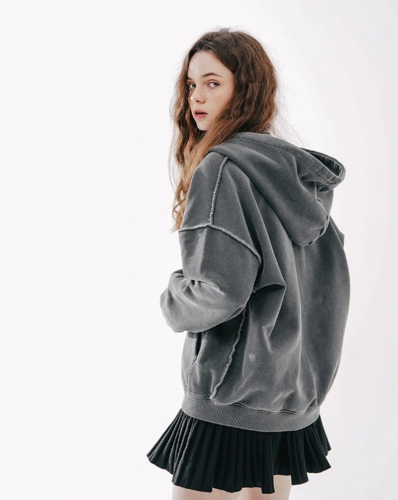 【WV PROJECT】23FW★ Dust pigment hood zip-up WV PROJECT] Dust pigment hood zip-up パーカー