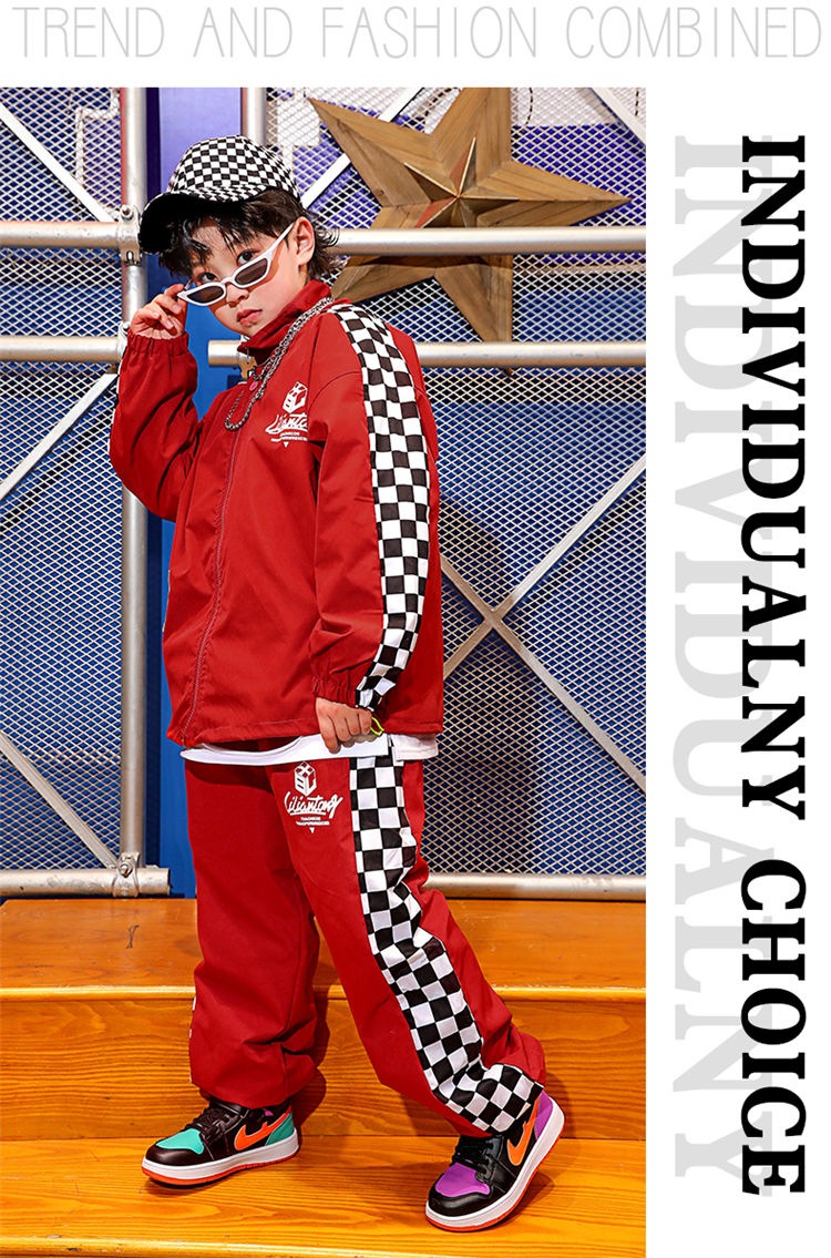 【本日限定】キッズ ダンス衣装 上下セット 赤 ガールズ スポーツウェア ジャージ 韓国子供服 ジャケット ダンス 衣装 男の子 女の子 長袖ダンス 運動着 韓国風 ジュニア セットアップ ロングパン
