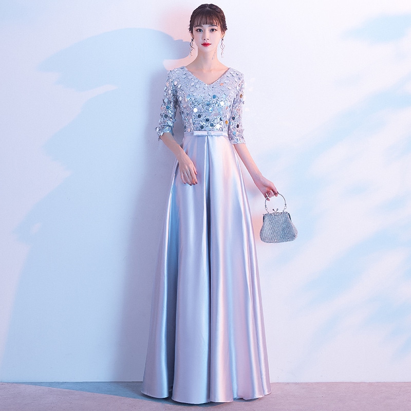 ゴールデンドレス女性2025合唱団のパフォーマンスドレスロングスカートレッドソングコーラス競技衣料