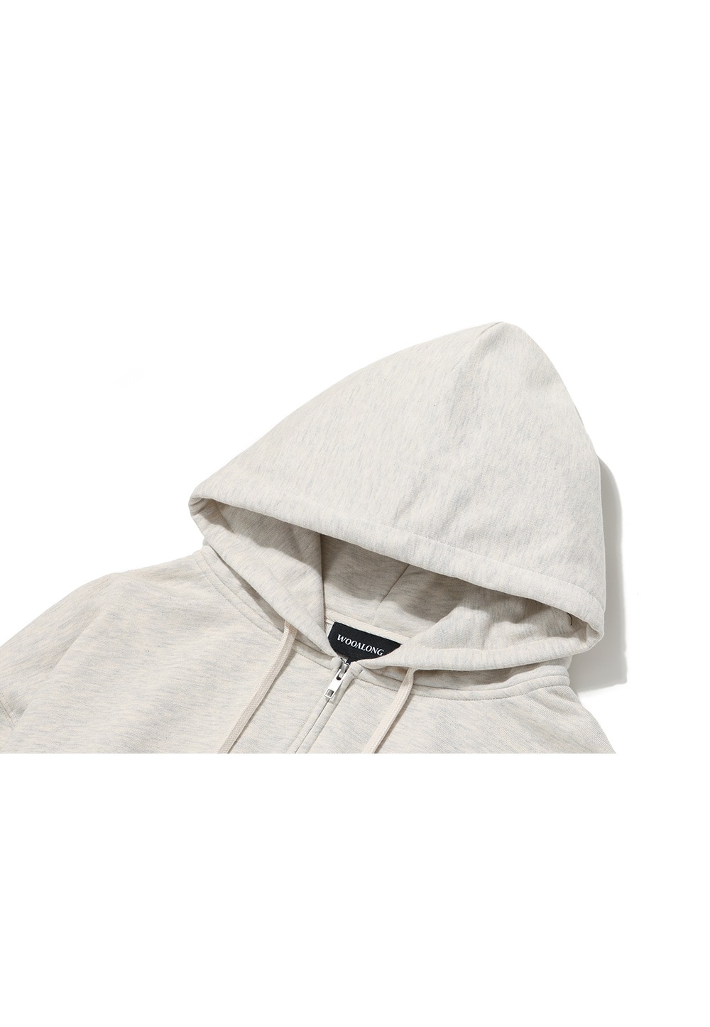 【WOOALONG】 SIGNATURE CROP HOOD ZIP-UP : OAT MEAL 【WOOALONG】 SIGNATURE CROP HOOD ZIP-UP : OAT MEAL