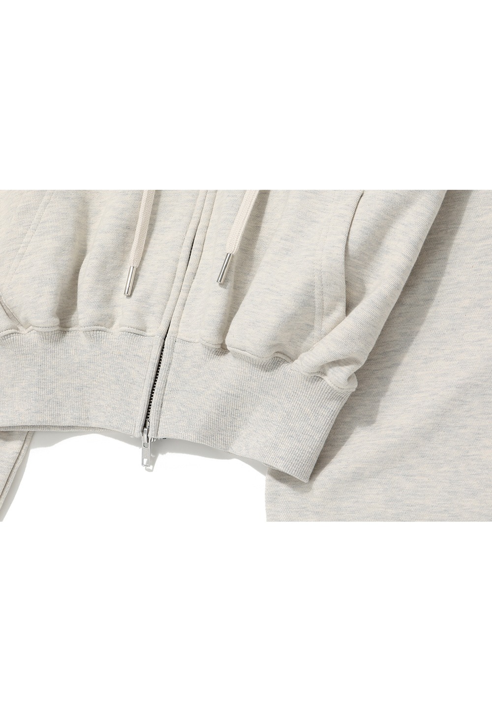 【WOOALONG】 SIGNATURE CROP HOOD ZIP-UP : OAT MEAL 【WOOALONG】 SIGNATURE CROP HOOD ZIP-UP : OAT MEAL
