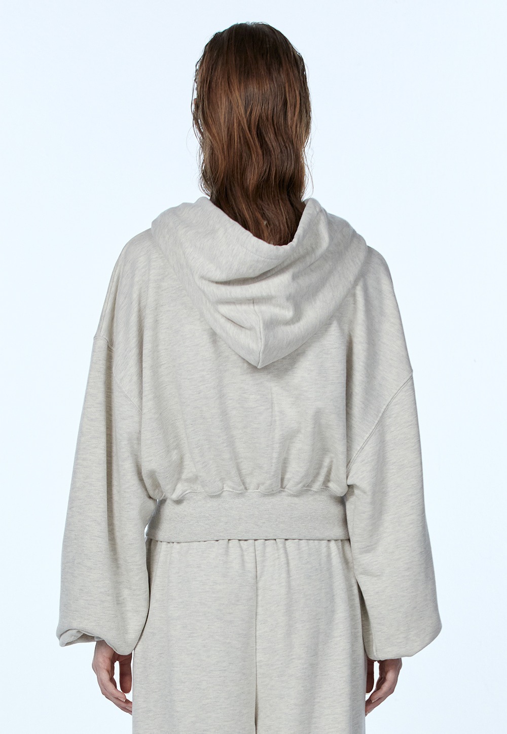【WOOALONG】 SIGNATURE CROP HOOD ZIP-UP : OAT MEAL 【WOOALONG】 SIGNATURE CROP HOOD ZIP-UP : OAT MEAL