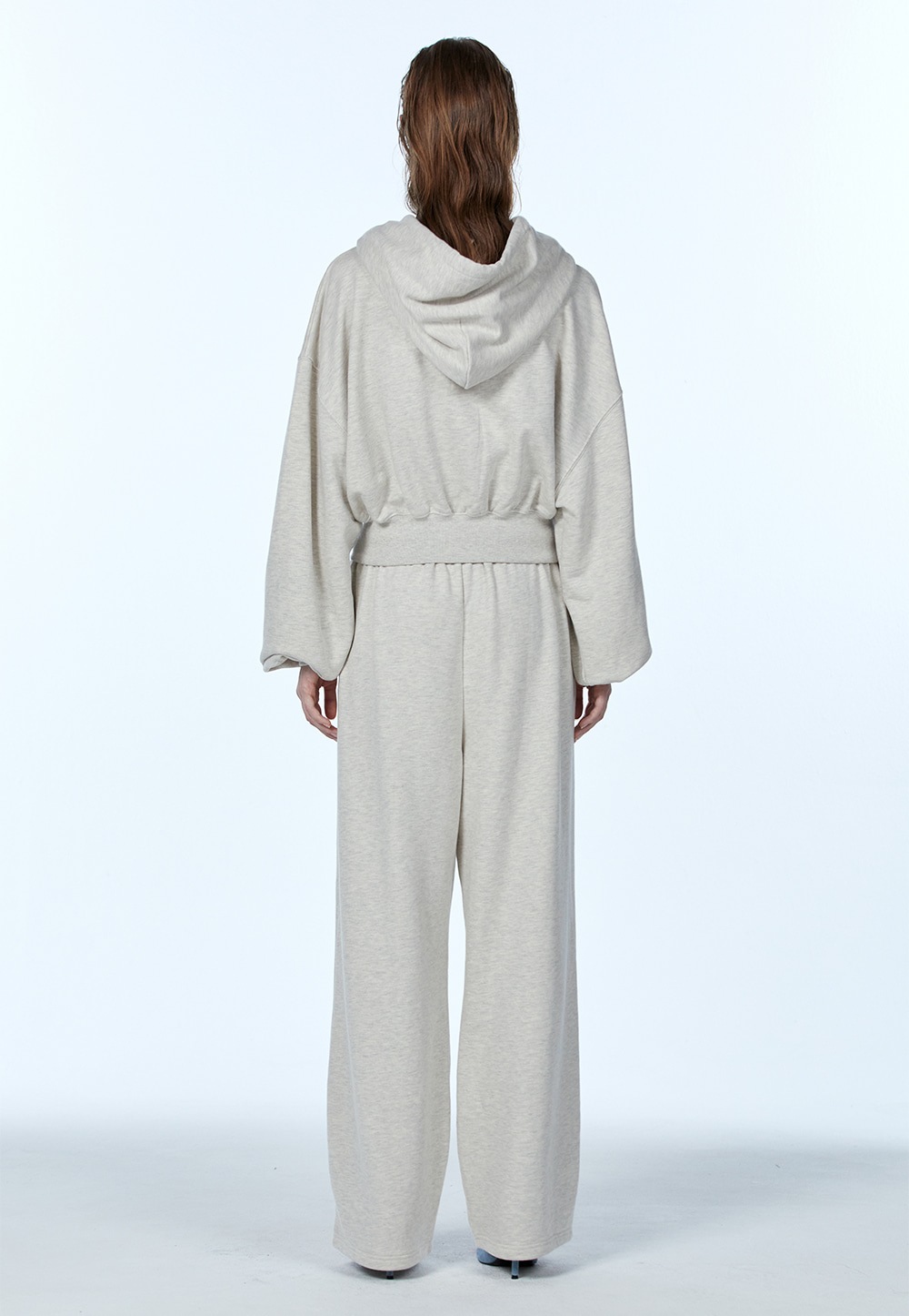 【WOOALONG】 SIGNATURE CROP HOOD ZIP-UP : OAT MEAL 【WOOALONG】 SIGNATURE CROP HOOD ZIP-UP : OAT MEAL