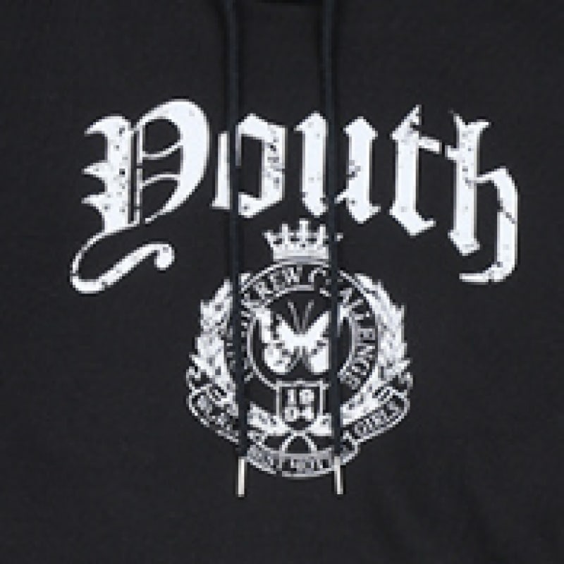 YOUTHKREW YKベラフード - ブラック