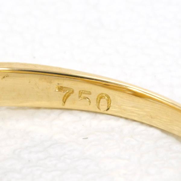 K18 18金 YG イエローゴールド リング 指輪 10号 パール(真珠) ジュエリー 中古