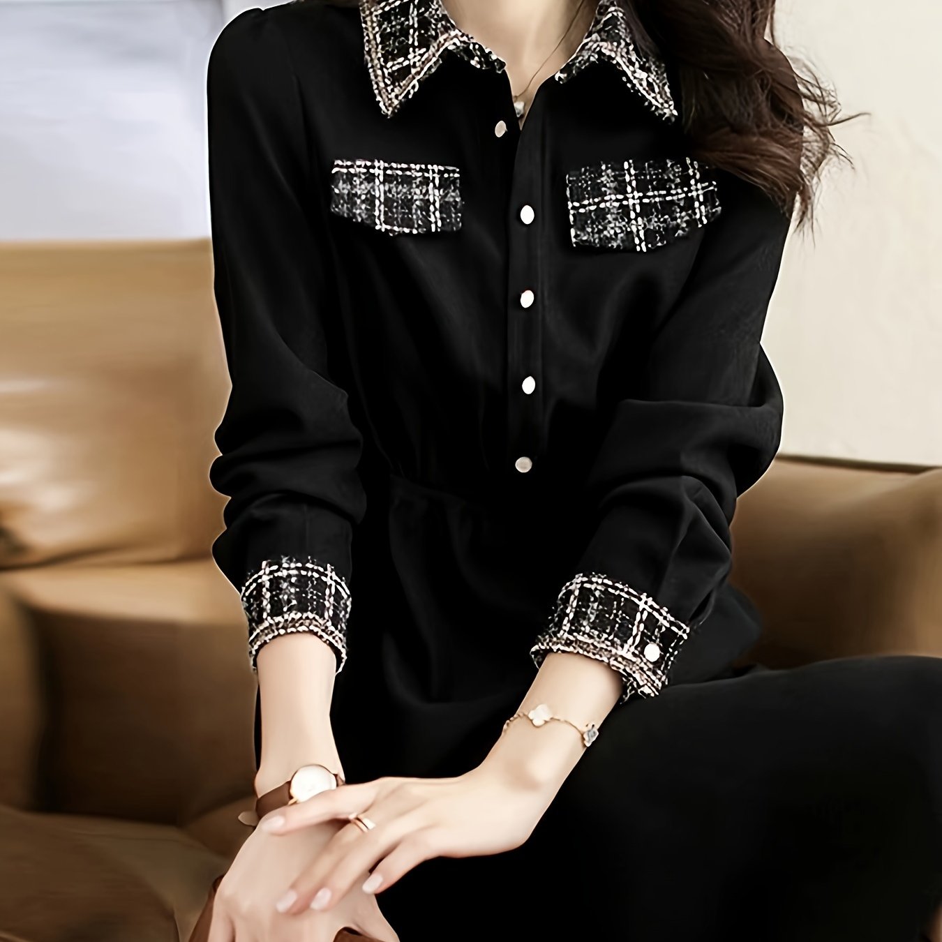 柄拼接カラードレス可愛らしい香り小ぶり 柄拼接カラードレス可愛らしい香り小ぶり