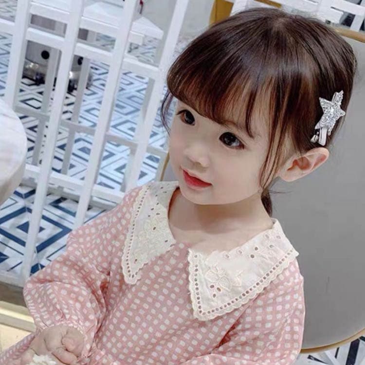 キッズ向け ウィッグ 前髪 部分ウィッグ かつら ヘアピース ポイントウィッグ ふわふわ 耐熱 薄毛 つけ毛 ガールズ_1