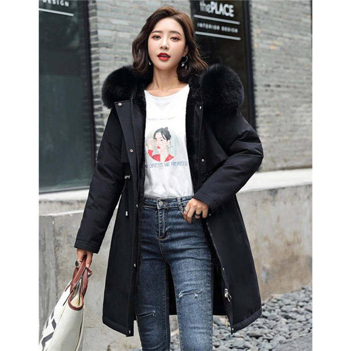 モッズコート レディース 裏ボア アウター コート ファーコート ボアコート モッズコート アウター ジャケット フェイクファー ロングコート もこもこ フード付き 冬 防寒 暖かい 寒さ対策 ブラッ
