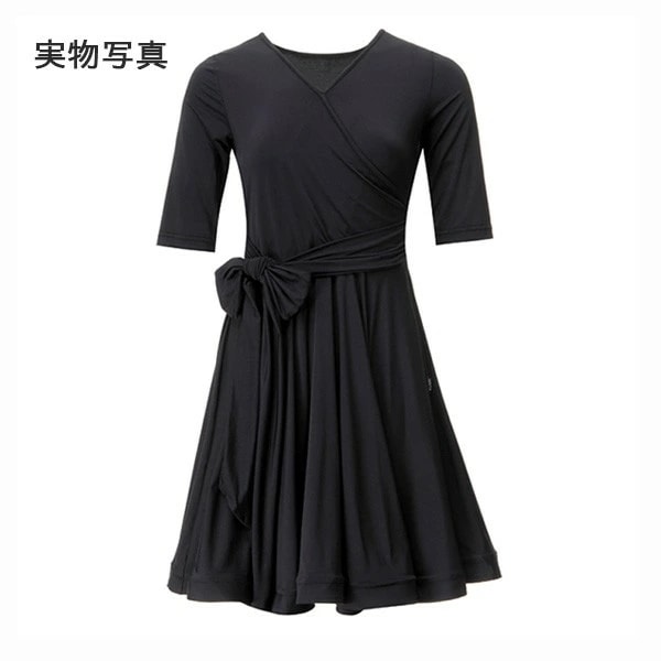 超人気,大特価 社交ダンスドレス ワンピース ラテン衣装 ラテンドレス ブラック 黒 練習着 大きいサイズ モダン ラテンダンス用 レディース 女性用 ダンス衣装 レッスンウェア チャチャチャ ルンバ