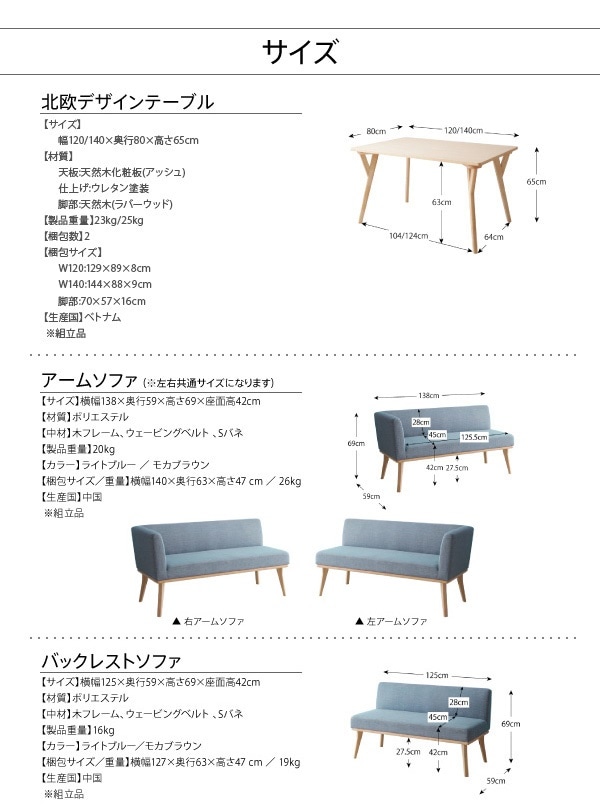 北欧デザイン リビングダイニングシリーズ [Manee]マニー 右アームソファ単品 モカブラウン