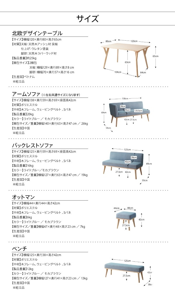 北欧デザイン リビングダイニングシリーズ [Manee]マニー 右アームソファ単品 モカブラウン