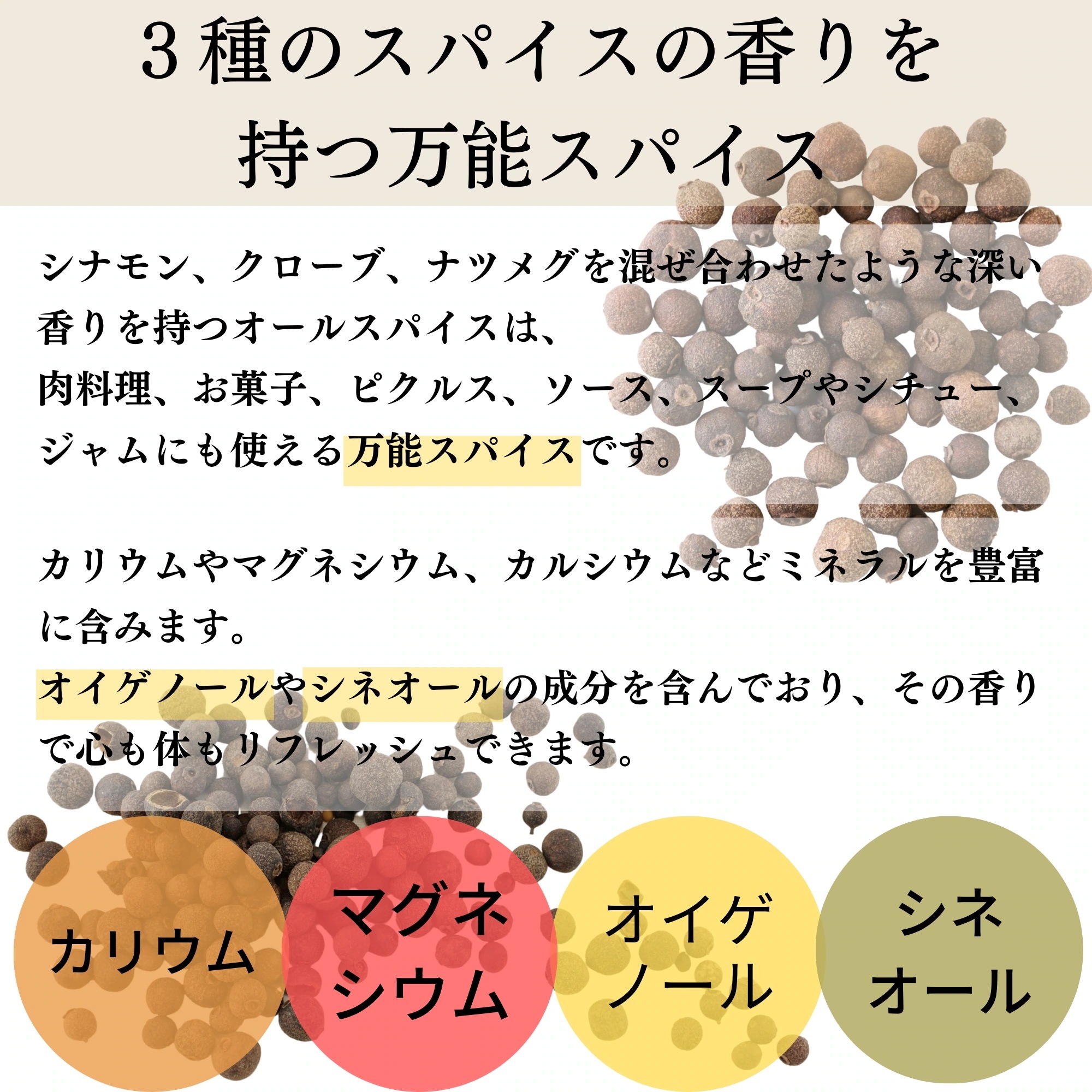 オーガニック オールスパイス 500g 業務用 【有機JAS認定 / グアテマラ産】 無添加 無農薬 無化学肥料 オーガニック オールスパイス 500g 業務用 【有機JAS認定 / グアテマラ産】 無添加 無農薬 無化学肥料