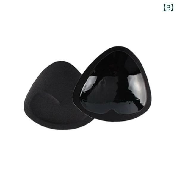 レディース 下着 肌着 水着用ブラパッド 厚さ中程 通気性 パット スポンジ 胸 バスト プッシュアップ トライアングル型 ハート型 肌色 黒色 スポンジパッド付 粘着バッド ブラパッド ブラジャーパ