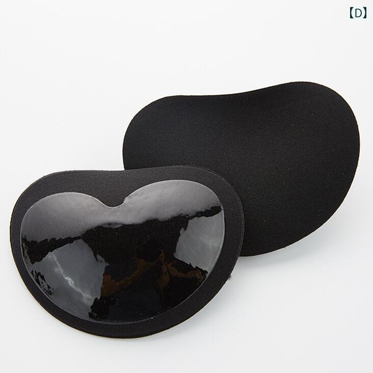 レディース 下着 肌着 水着用ブラパッド 厚さ中程 通気性 パット スポンジ 胸 バスト プッシュアップ トライアングル型 ハート型 肌色 黒色 スポンジパッド付 粘着バッド ブラパッド ブラジャーパ