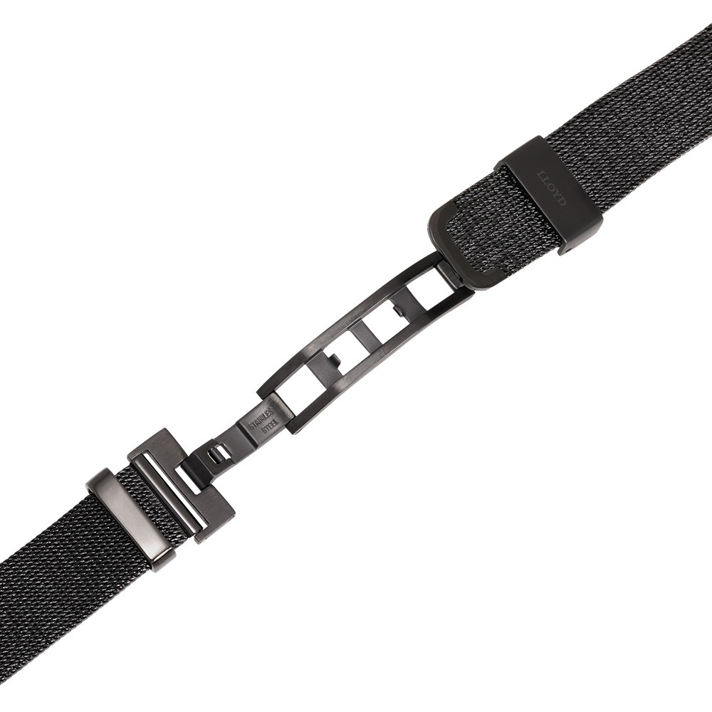 LLOYD [謝恩品プレゼント]シマーブライトアップルウォッチ用ブラックメッシュストラップLL2B22T00PBB