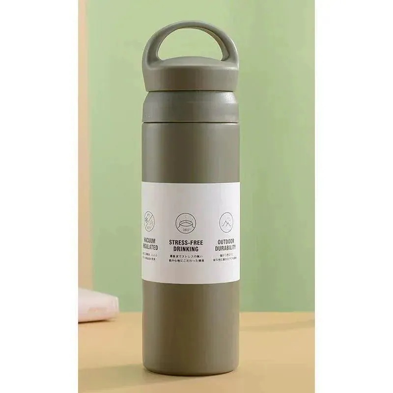 水筒 500ml ワンタッチ 直飲み マグボトル 真空断熱 持ち運び 携帯 ファッション