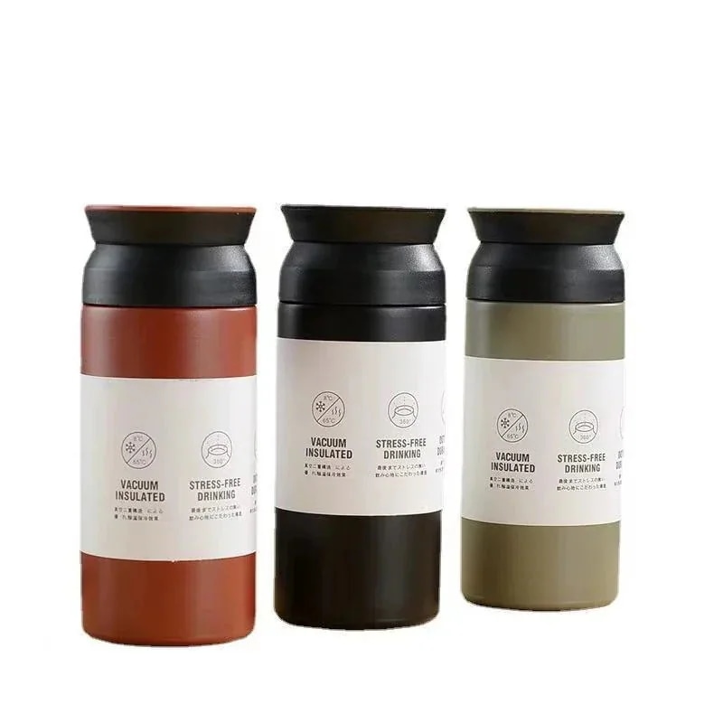 水筒 500ml ワンタッチ 直飲み マグボトル 真空断熱 持ち運び 携帯 ファッション