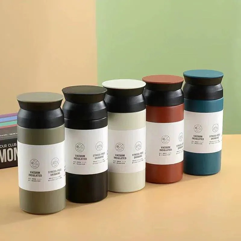 水筒 500ml ワンタッチ 直飲み マグボトル 真空断熱 持ち運び 携帯 ファッション