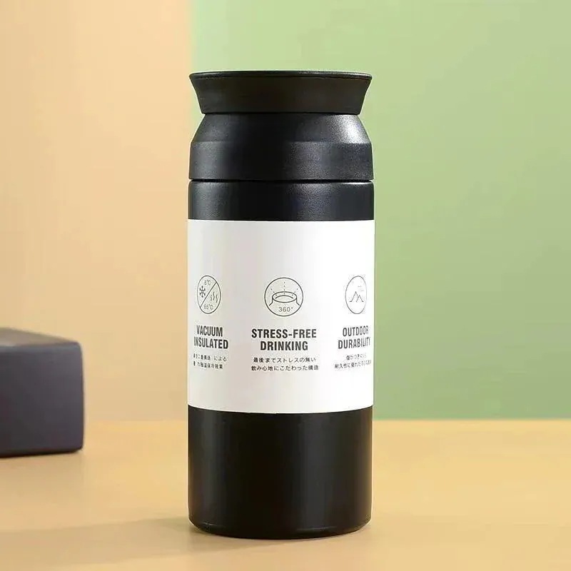 水筒 500ml ワンタッチ 直飲み マグボトル 真空断熱 持ち運び 携帯 ファッション