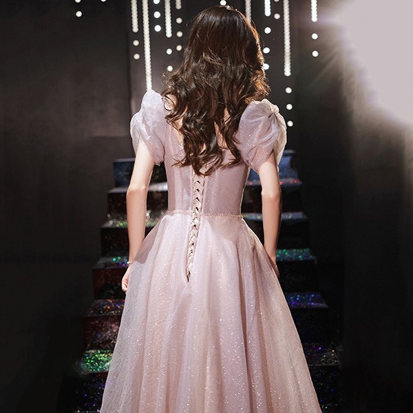 ロング丈ドレス レディース 着痩せ 発表会 演奏会 二次会 大きいサイズ