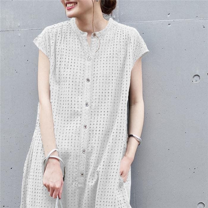 オールインワン レディース 透かし編み つなぎ パンツ コンビネゾン オーバーオール パンツ ワイドパンツ ロングパンツ ボタン 体型カバー ゆったり 春夏