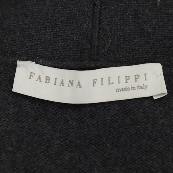ファビアナ フィリッピ イタリア製 長袖 ウールミックス カーディガン XS グレー FABIANA FILIPPI レディース ファビアナ フィリッピ イタリア製 長袖 ウールミックス