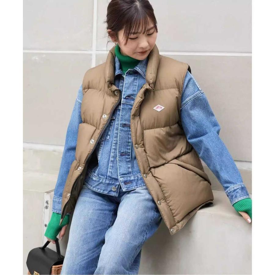 【期間限定セール中】ダントン レディース ダウンベスト 防寒 ダウンベスト トップス 無地 レディース ダウンベスト