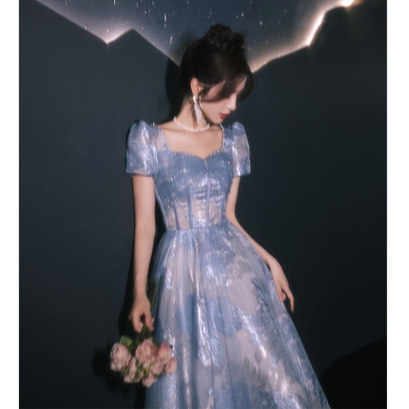 【2枚購入で 3oo円OFF!】ブルー宴会ドレス2025気質ロング成人式ワンショルダードレス 【2枚購入で 3oo円OFF!】ブルー宴会ドレス2025気質ロング成人式ワンショルダードレス