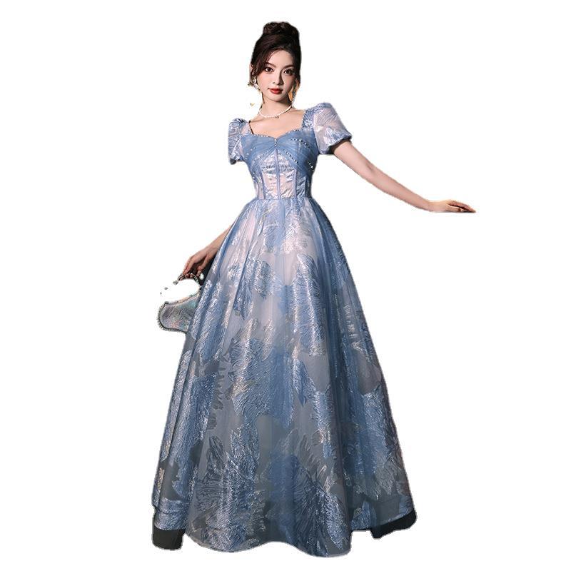 【2枚購入で 3oo円OFF!】ブルー宴会ドレス2025気質ロング成人式ワンショルダードレス 【2枚購入で 3oo円OFF!】ブルー宴会ドレス2025気質ロング成人式ワンショルダードレス