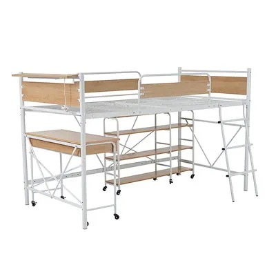 【国内即日発送】システムベッド ベッド+デスク+ラック3点セット ロフトベッド パイプベッド シングルロータイプ ミドルタイプ 収納一人暮らし ハンガーポール4本付属スチール 耐震 ベッド 【国内即日発送】システムベッド ベッド+デスク+ラック3点セット ロフトベッド パイプベッド シングルロータイプ ミドルタイプ 収納一人暮らし ハンガーポール4本付属スチール 耐震 ベッド