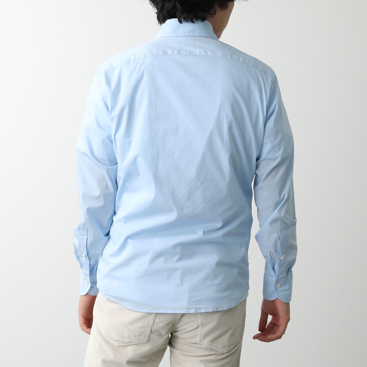 GIANNETTO ジャンネット シャツ VINCI FIT ヴィンチフィット AC999 メンズ コットン ストレッチ カッタウェイ 長袖 無地 カラー2色