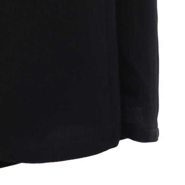 日本製 ロング丈 ラップスカート 38 ブラック系 ウエストリボン レディース