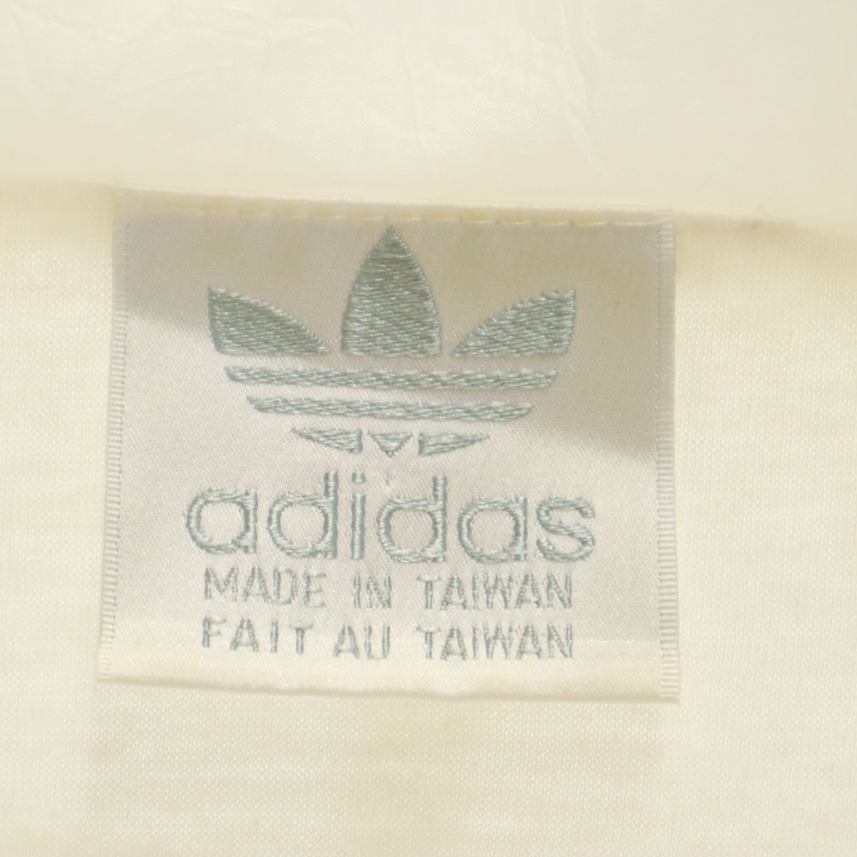 80s トレイフォイルロゴ ヴィンテージ ジップジャケット ホワイト メンズ 80s トレイフォイルロゴ ヴィンテージ ジップジャケット ホワイト メンズ