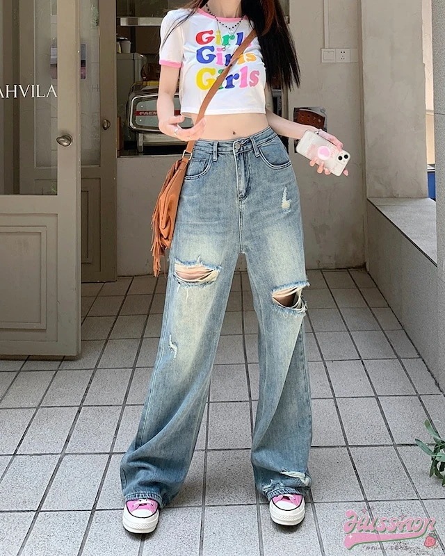 【メガ割 】24パンツ デニム ジーンズ ワイド ストレート ハイウエスト 脚長効果 美脚効果 細見え ウォッシュ ダメージ カジュアル 韓国ファッション レディース お出かけ化粧ポーチ-大容量 【メガ割 】24パンツ デニム ジーンズ ワイド ストレート ハイウエスト 脚長効果 美脚効果 細見え ウォッシュ ダメージ カジュアル 韓国ファッション レディース お出かけ化粧ポーチ-大容量