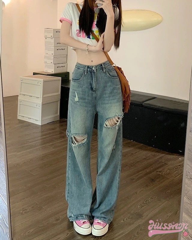 【メガ割 】24パンツ デニム ジーンズ ワイド ストレート ハイウエスト 脚長効果 美脚効果 細見え ウォッシュ ダメージ カジュアル 韓国ファッション レディース お出かけ化粧ポーチ-大容量 【メガ割 】24パンツ デニム ジーンズ ワイド ストレート ハイウエスト 脚長効果 美脚効果 細見え ウォッシュ ダメージ カジュアル 韓国ファッション レディース お出かけ化粧ポーチ-大容量