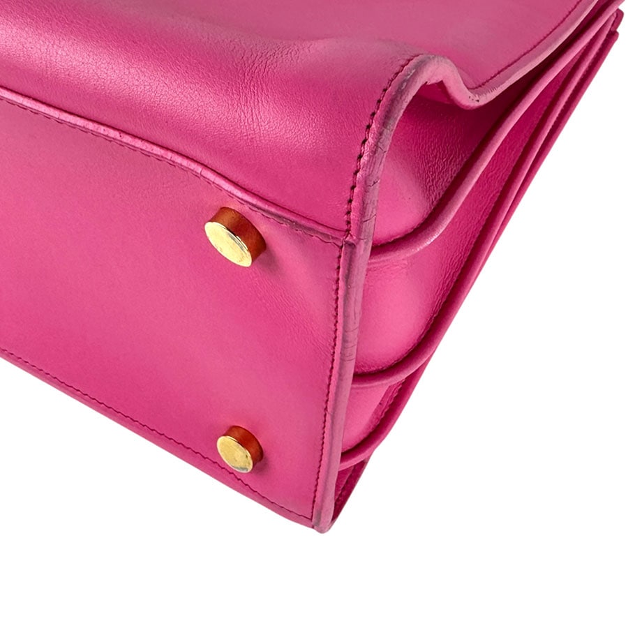 サンローラン SAINT LAURENT ハンドバッグ ショルダーバッグ サック ド ジュール レザー ピンク ゴールド レディース z6039