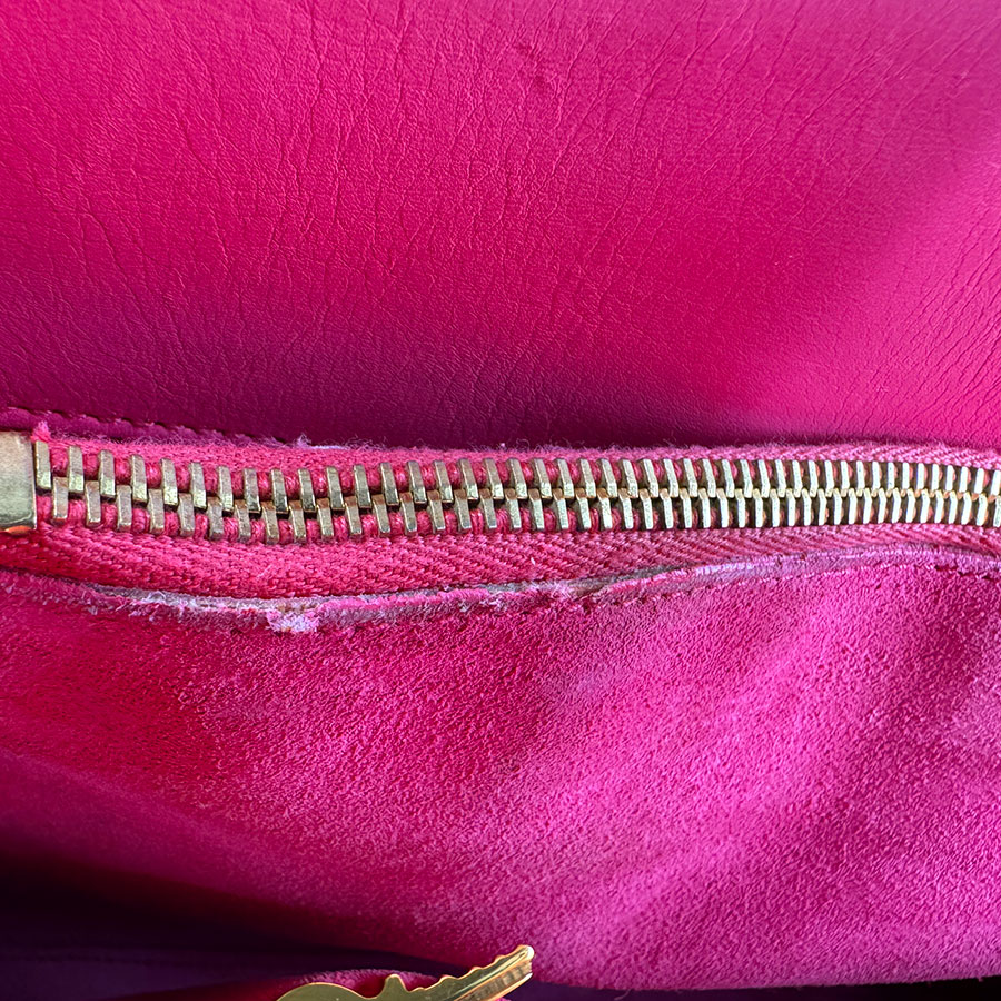 サンローラン SAINT LAURENT ハンドバッグ ショルダーバッグ サック ド ジュール レザー ピンク ゴールド レディース z6039