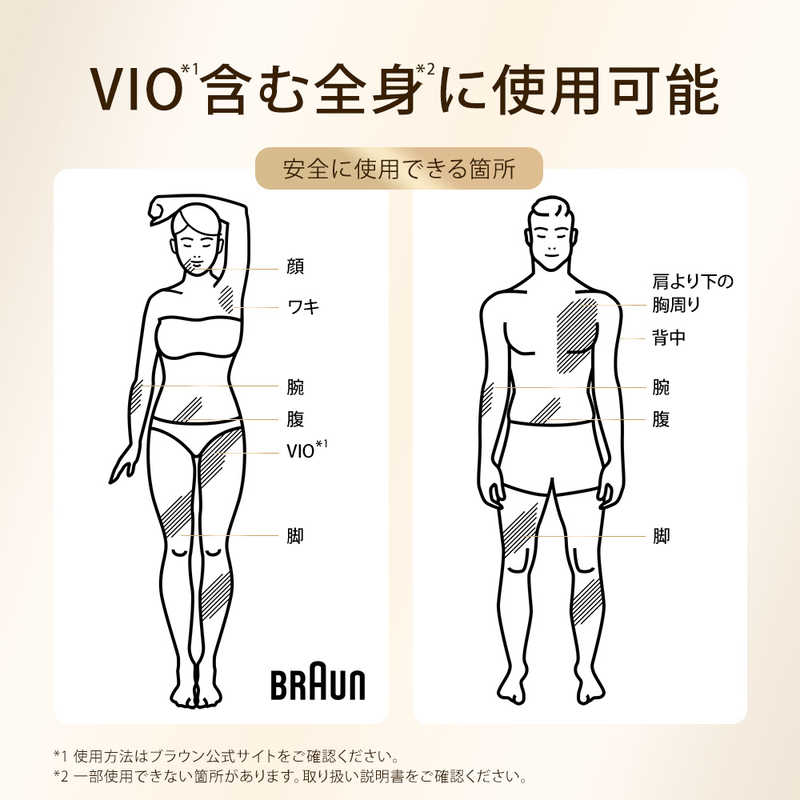 ブラウン　BRAUN　家庭用光美容器「シルクエキスパートPro5」(IPL方式/VIO対応/サロン同様のテクノロジー/女性・男性用) BRAUN ホワイト＆ゴールド　PL5248