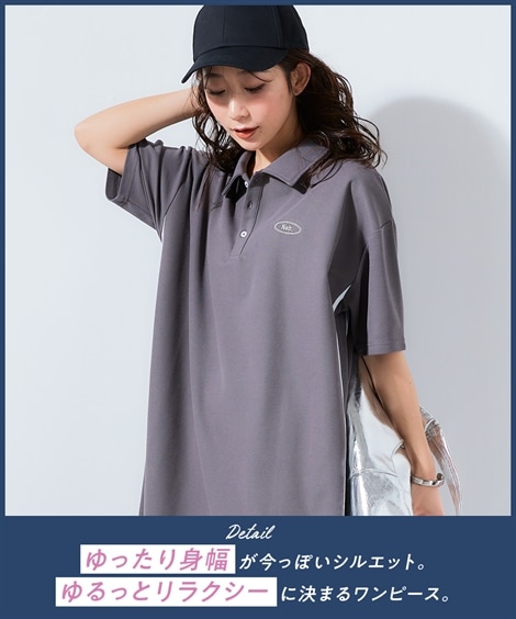 【y！購入をお控えください】ポロワンピース WEB限定カラーあり・洗える】コンパクトコットンスムース ポロ
