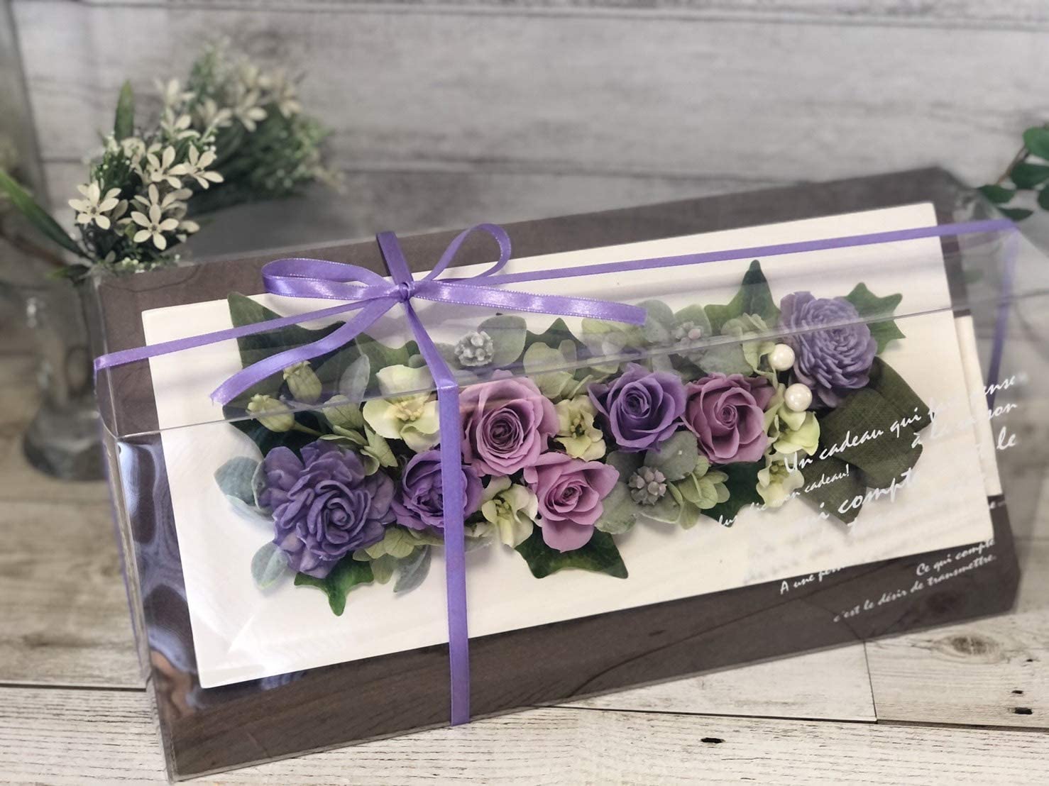 プリザーブドフラワー フレーム アレンジ 選べる4color アーティフィシャルフラワー 造花 Lulus-1304 プリザーブドフラワー フレーム アレンジ 選べる4color アーティフィシャルフラワー 造花 Lulus-1304