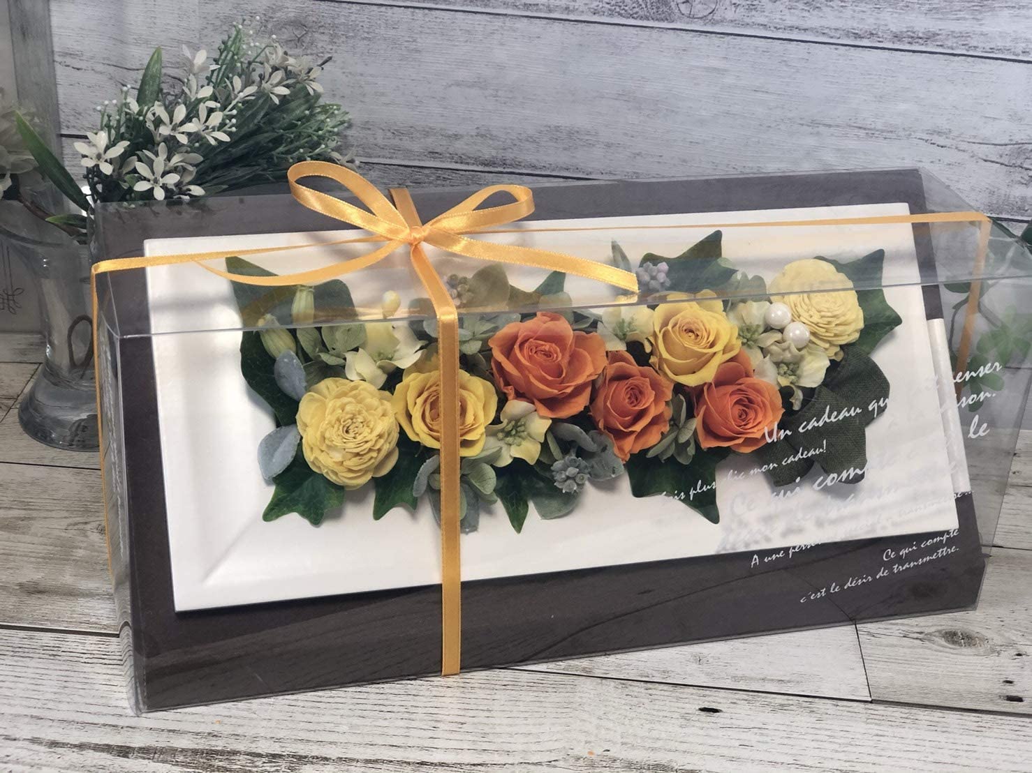 プリザーブドフラワー フレーム アレンジ 選べる4color アーティフィシャルフラワー 造花 Lulus-1304 プリザーブドフラワー フレーム アレンジ 選べる4color アーティフィシャルフラワー 造花 Lulus-1304