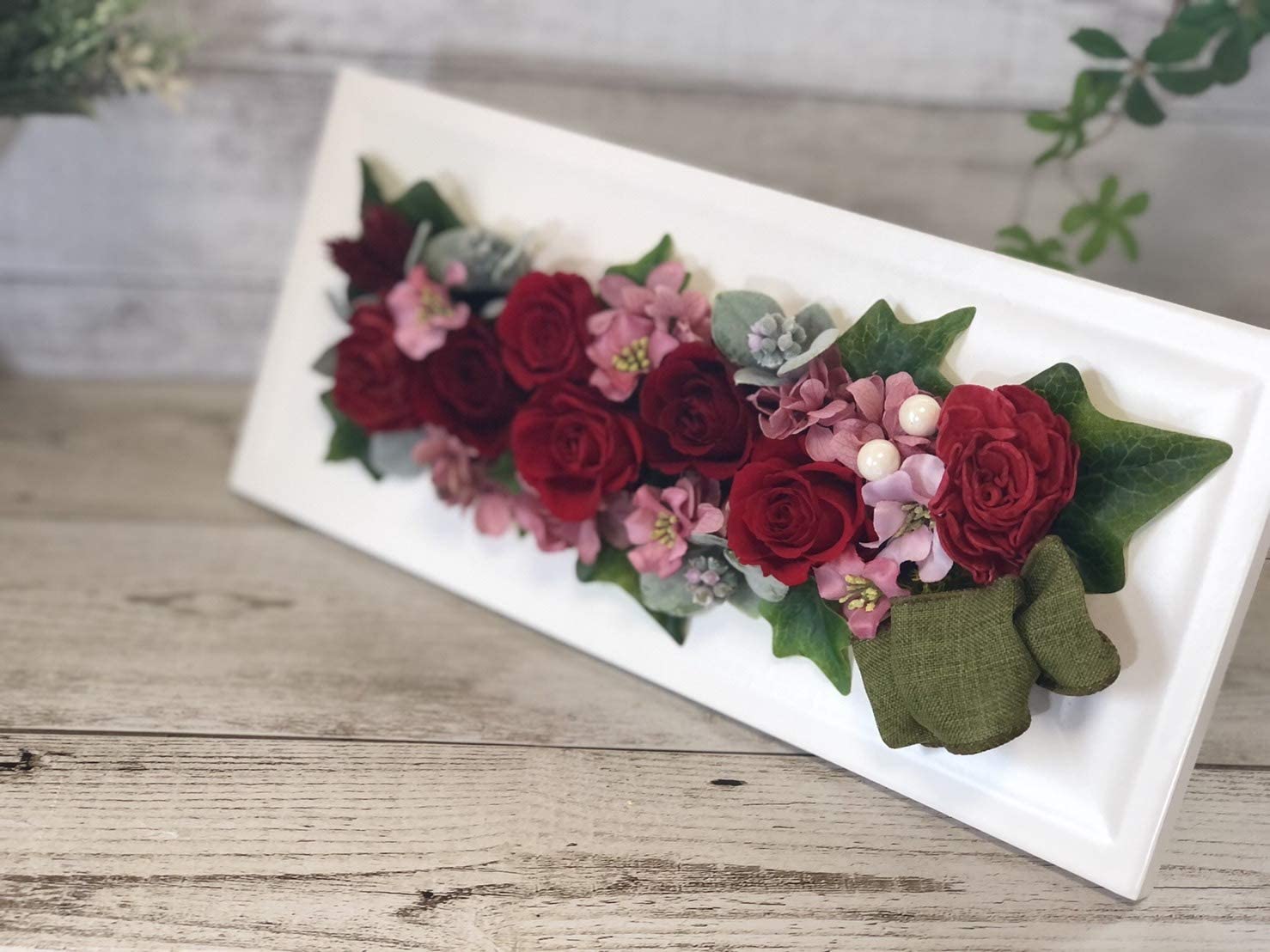 プリザーブドフラワー フレーム アレンジ 選べる4color アーティフィシャルフラワー 造花 Lulus-1304 プリザーブドフラワー フレーム アレンジ 選べる4color アーティフィシャルフラワー 造花 Lulus-1304