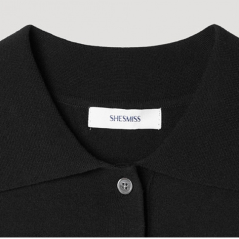 [シューズミス] ベーシックカラーネックニット_SSKPOP22230_BK