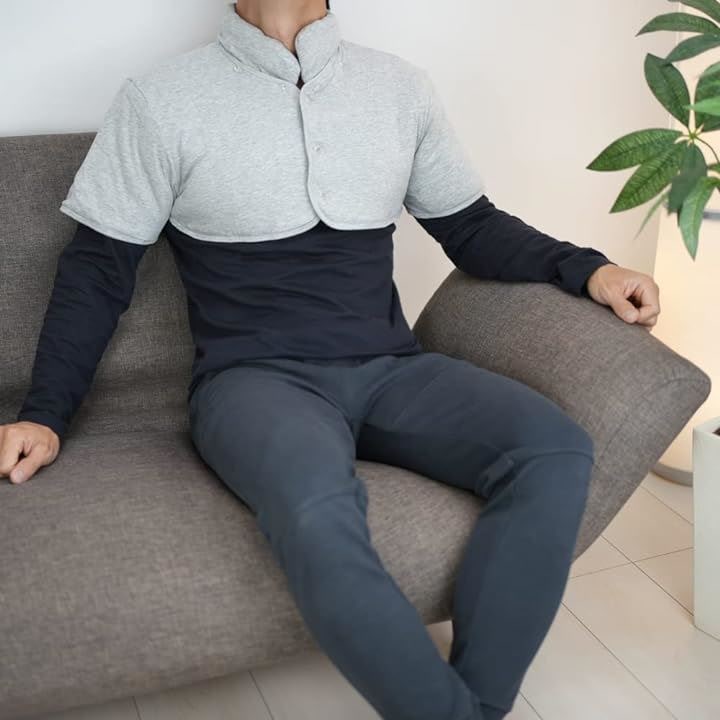 肩当て コットン生地 肩あて 寝具 男女兼用 メンズ レディース( グレー, 3XL)