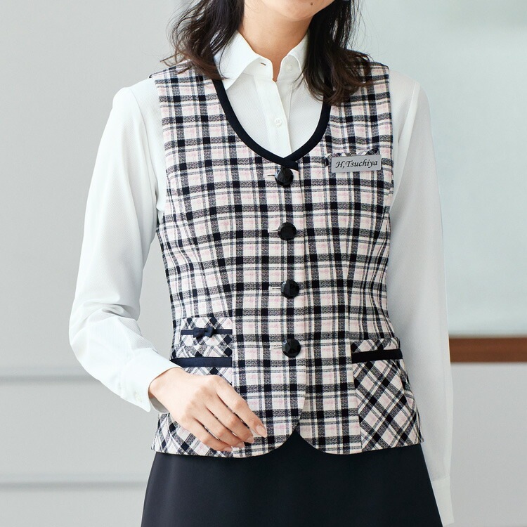 レディース ベスト オールシーズン オフィス チェック 事務服 定番 ノーマル フォーマル 入学式 卒業式 面接 受験 ジョア かわいい 11660 レディース ベスト オールシーズン オフィス チェック 事務服 定番 ノーマル フォーマル 入学式 卒業式 面接 受験 ジョア かわいい 11660