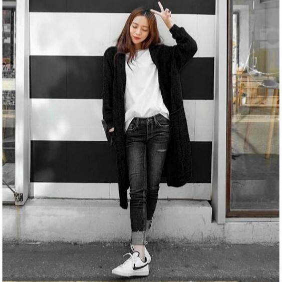 ロングニットカーディガン シンプルカーディガン ベーシックカーディガン トップス アウター セーター カーディガン ロングカーディガン ロング ロング丈 袖あり 長袖 Vネック スマート リブ 前開き mdprevattcaulkingandwaterproofing.com