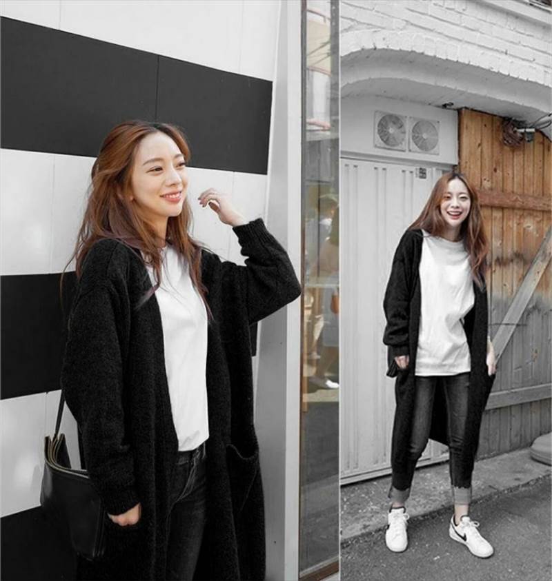 ロングニットカーディガン シンプルカーディガン ベーシックカーディガン トップス アウター セーター カーディガン ロングカーディガン ロング ロング丈 袖あり 長袖 Vネック スマート リブ 前開き mdprevattcaulkingandwaterproofing.com