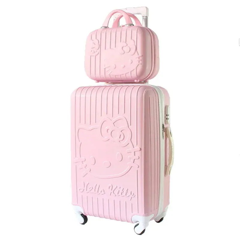 【限定販売】サンリオ数量限定 かわいいスーツケース女性韓国版スーツケース学生スーツケースピンク万向輪20インチ搭乗パスワードスーツケースメガ割