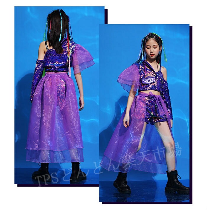 キッズ ダンス衣装 女の子 ダンス衣装 キッズ キラキラ へそ出し ダンス衣装 ヒップホップ セットアップ キッズ 韓国 スウェットパンツ 練習着 衣装 レッスン着 キッズダンス衣装 hiphop 女